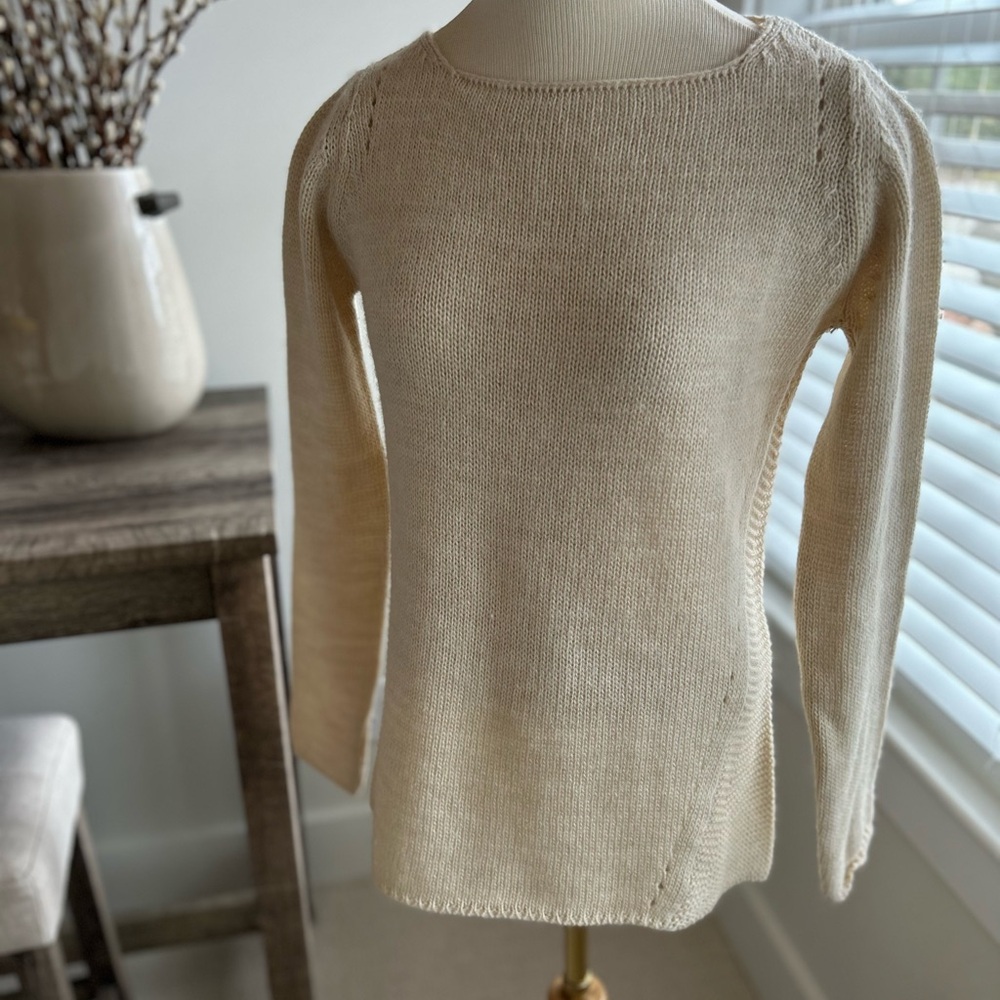Womens Bianca B. Ivory Color Sweater Size Small - Picture 2 of 5